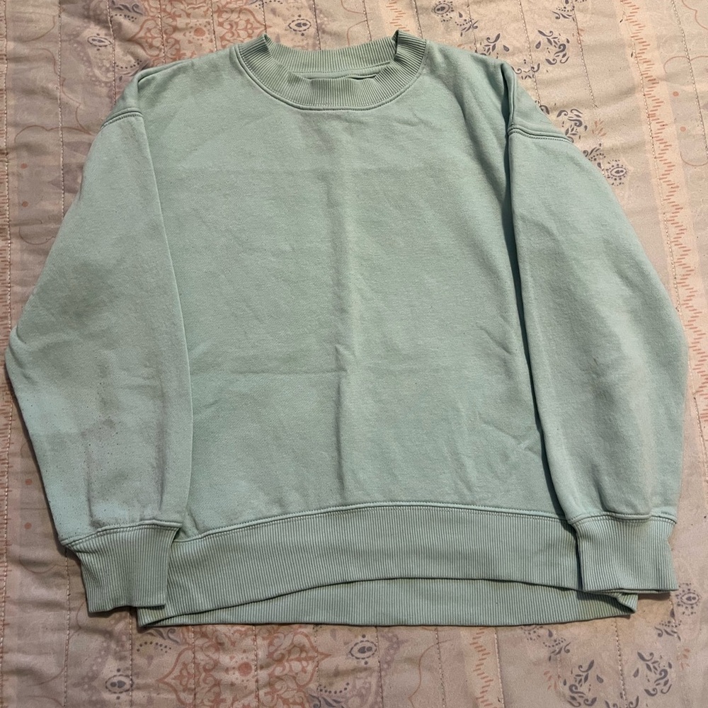 💚 Zara’s Girls Mint Green Sweatshirt — Comfy Crewneck Pullover | Size 9-10 🍃